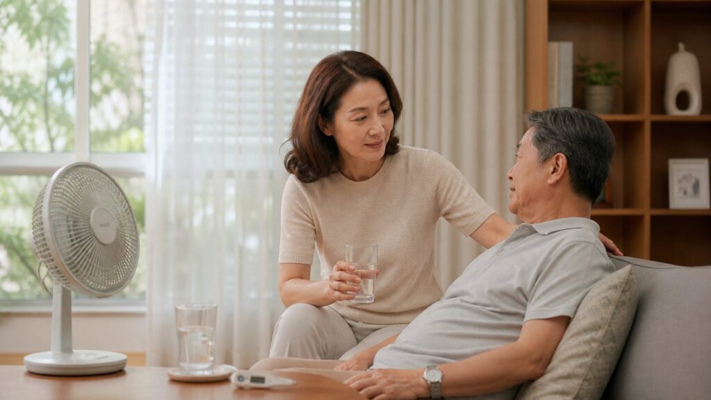 고령 가족의 폭염 안부 확인